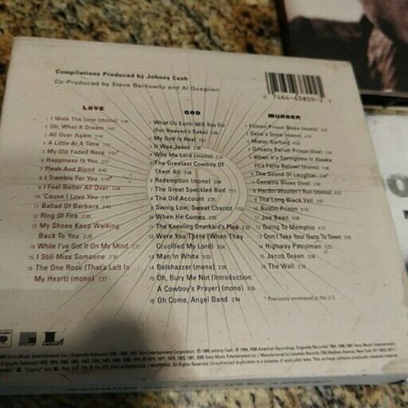 JOHNNY CASH LOVE GOD MURDER CD Box Set~ w One Previously unreleased in US Track - Picture 4 of 4